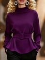 Long-Sleeve Waist-Slimming Pullover Hoodie