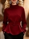 Long-Sleeve Waist-Slimming Pullover Hoodie