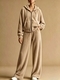 Women's Fleece Hooded Zip-Up Sweatshirt And Pants Set