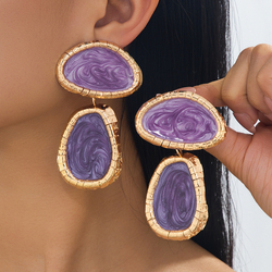 YLC-ES-3095 Purple Earrings