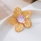 Simple Fresh Inlaid Flower Brooch For Women