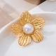 Simple Fresh Inlaid Flower Brooch For Women