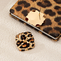 Leopard Print Twisted Cross Wrap Stud Earrings