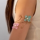 Inlaid Enamel Flower Arm Bracelet For Women Summer Vacation Wear