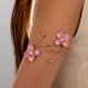 Inlaid Enamel Flower Arm Bracelet For Women Summer Vacation Wear