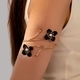 Inlaid Enamel Flower Arm Bracelet For Women Summer Vacation Wear