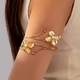 Inlaid Enamel Flower Arm Bracelet For Women Summer Vacation Wear