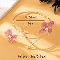 Inlaid Enamel Flower Arm Bracelet For Women Summer Vacation Wear