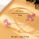 Inlaid Enamel Flower Arm Bracelet For Women Summer Vacation Wear