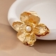 Irregular 3D Flower Faux Pearl Brooch Elegant Women's Accessory