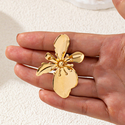 YLC-XZ-2294 Gold Brooch Elegant Flower Brooch For Women Parties And Banquets