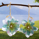 Inlaid Irregular Color Flower Earrings For Women