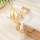 YLC-TZ-1619 Gold Bracelet Leaf Open Bracelet And Ring Two-Piece Set For Women