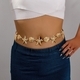 YLC-YL-1922 Gold Waist Chain Starfish Shell Faux Pearl Waist Chain Beach Vacation Jewelry For Women