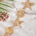 YLC-YL-1922 Gold Waist Chain Starfish Shell Faux Pearl Waist Chain Beach Vacation Jewelry For Women