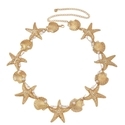YLC-YL-1922 Gold Waist Chain Starfish Shell Faux Pearl Waist Chain Beach Vacation Jewelry For Women