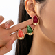 Minimalist Colorful Acrylic Teardrop Stud Earrings For Women