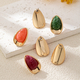 Minimalist Colorful Acrylic Teardrop Stud Earrings For Women