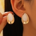 Minimalist Colorful Acrylic Teardrop Stud Earrings For Women