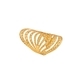 YLC-JZ-2211 Gold Ring Exaggerated Metal Geometric Irregular Ring For Women