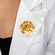 YLC-XZ-1594 Gold Brooch Multi-Layer Flower Brooch For Women Elegant Daily Wear