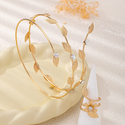YLC-TZ-1965 White Diamond Set Line-Inlaid Flower Arm Ring And Ring Set For Women