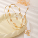 YLC-TZ-1965 White Diamond Set Line-Inlaid Flower Arm Ring And Ring Set For Women
