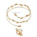 YLC-TZ-1965 White Diamond Set Line-Inlaid Flower Arm Ring And Ring Set For Women