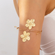 YLC-BH-2002 Gold Arm Ring Fresh Floral Armband For Women's Daily Vacation Wear