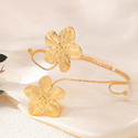 YLC-BH-2002 Gold Arm Ring Fresh Floral Armband For Women's Daily Vacation Wear