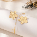 YLC-BH-2002 Gold Arm Ring Fresh Floral Armband For Women's Daily Vacation Wear