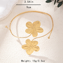 YLC-BH-2002 Gold Arm Ring Fresh Floral Armband For Women's Daily Vacation Wear