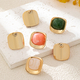 Colorful Acrylic Square Stud Earrings For Women Minimalist Daily Wear
