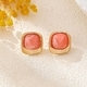 Colorful Acrylic Square Stud Earrings For Women Minimalist Daily Wear