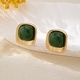 Colorful Acrylic Square Stud Earrings For Women Minimalist Daily Wear