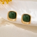 Colorful Acrylic Square Stud Earrings For Women Minimalist Daily Wear