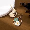 YLC-ES-2122 colorful earrings Enamel Daisy Earrings For Women Summer Beach Vacation Jewelry
