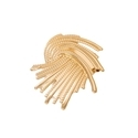 YLC-XZ-2408 Gold Brooch Irregular Embossed Brooch For Women Elegant Business Wear