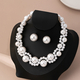 YLC-TZ-2274 White Set Retro Faux Pearl Necklace And Earring Set For Women