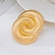 YLC-XZ-2521 Gold Brooch Geometric Coiled Spring Pattern Brooch For Women Party Street Wear