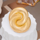 YLC-XZ-2521 Gold Brooch Geometric Coiled Spring Pattern Brooch For Women Party Street Wear