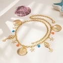 YLC-YL-2039 Gold Waist Chain Starfish Shell Conch Waist Chain For Women Beach Vacation