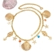 YLC-YL-2039 Gold Waist Chain Starfish Shell Conch Waist Chain For Women Beach Vacation