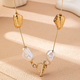 YLC-XL-2275 Gold Necklace Minimalist Irregular Faux Pearl Chain Necklace For Women