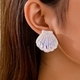 Shiny Shell Stud Earrings For Women Beach Vacation