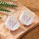 Shiny Shell Stud Earrings For Women Beach Vacation