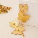 YLC-ES-2206 Gold Earrings Metal Butterfly Earrings For Women Party Vacation Wear
