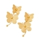 YLC-ES-2206 Gold Earrings Metal Butterfly Earrings For Women Party Vacation Wear