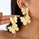 YLC-ES-2206 Gold Earrings Metal Butterfly Earrings For Women Party Vacation Wear