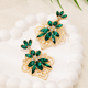 Retro Multicolor Hollow Diamond-Studded Earrings Palace Style